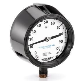 45 1279AS 04B 1000# - Pressure Gauge, 4.5" brass 1/2" NPT Back conn & Phenolic case,  0/1000 psi